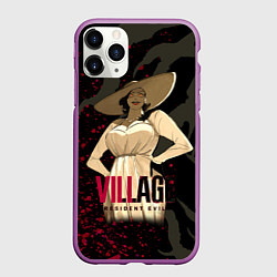 Чехол iPhone 11 Pro матовый Resident Evil Village Blood, цвет: 3D-фиолетовый