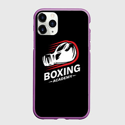 Чехол iPhone 11 Pro матовый Бокс, цвет: 3D-фиолетовый