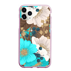 Чехол iPhone 11 Pro матовый Красивые цвеТы, цвет: 3D-розовый