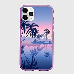 Чехол iPhone 11 Pro матовый Тихая заводь, цвет: 3D-фиолетовый
