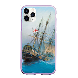 Чехол iPhone 11 Pro матовый The Sea Devil, цвет: 3D-сиреневый