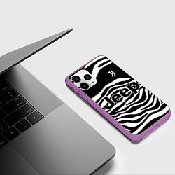 Чехол iPhone 11 Pro матовый JUVENTUS TORINO HOME, цвет: 3D-фиолетовый — фото 2