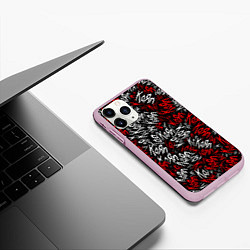 Чехол iPhone 11 Pro матовый KoЯn KoЯn KoЯn, цвет: 3D-розовый — фото 2