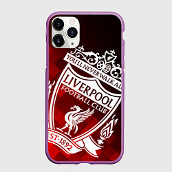 Чехол iPhone 11 Pro матовый LIVERPOOL ЛИВЕРПУЛЬ, цвет: 3D-фиолетовый