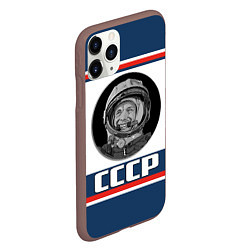 Чехол iPhone 11 Pro матовый СТИЛЬ СССР ГАГАРИН, цвет: 3D-коричневый — фото 2