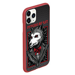 Чехол iPhone 11 Pro матовый Psycho beast, цвет: 3D-красный — фото 2