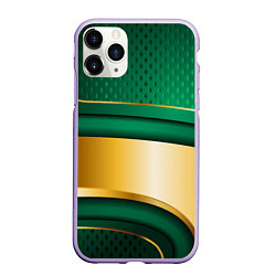 Чехол iPhone 11 Pro матовый GREEN GOLD 3D, цвет: 3D-светло-сиреневый