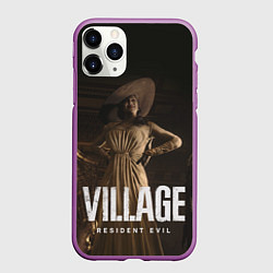 Чехол iPhone 11 Pro матовый RESIDENT EVIL VILLAGE, цвет: 3D-фиолетовый