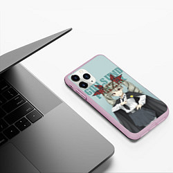 Чехол iPhone 11 Pro матовый Girls und Panzer, цвет: 3D-розовый — фото 2