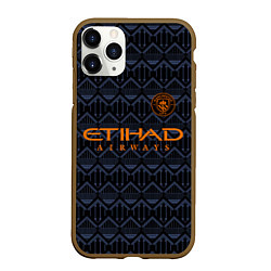 Чехол iPhone 11 Pro матовый MANCHESTER CITY МАНЧЕСТЕР, цвет: 3D-коричневый