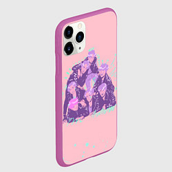Чехол iPhone 11 Pro матовый BTS Band, цвет: 3D-фиолетовый — фото 2
