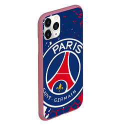 Чехол iPhone 11 Pro матовый ФК ПСЖ FC PSG PARIS SG, цвет: 3D-малиновый — фото 2