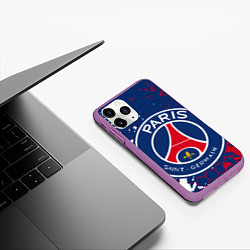 Чехол iPhone 11 Pro матовый ФК ПСЖ FC PSG PARIS SG, цвет: 3D-фиолетовый — фото 2