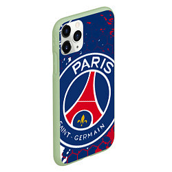 Чехол iPhone 11 Pro матовый ФК ПСЖ FC PSG PARIS SG, цвет: 3D-салатовый — фото 2