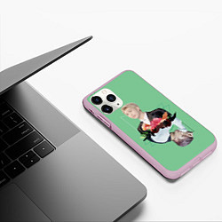 Чехол iPhone 11 Pro матовый RM x J-Hope, цвет: 3D-розовый — фото 2