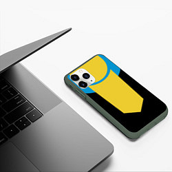 Чехол iPhone 11 Pro матовый Костюм Неуязвимого, цвет: 3D-темно-зеленый — фото 2