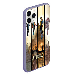 Чехол iPhone 11 Pro матовый Неуязвимый Invincible, цвет: 3D-серый — фото 2