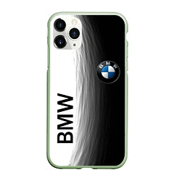 Чехол iPhone 11 Pro матовый Black and White BMW