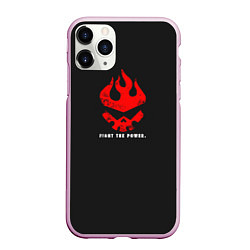 Чехол iPhone 11 Pro матовый Fight the power, цвет: 3D-розовый