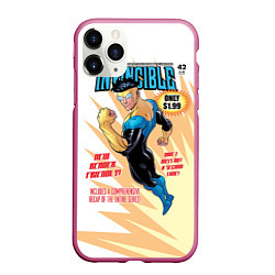 Чехол iPhone 11 Pro матовый НЕУЯЗВИМЫЙ INVINCIBLE, цвет: 3D-малиновый