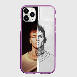 Чехол iPhone 11 Pro матовый Niletto side, цвет: 3D-фиолетовый