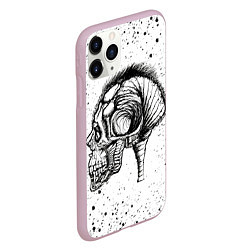 Чехол iPhone 11 Pro матовый Череп Зверь и Брызги, цвет: 3D-розовый — фото 2