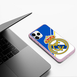 Чехол iPhone 11 Pro матовый REAL MADRID РЕАЛ МАДРИД, цвет: 3D-розовый — фото 2