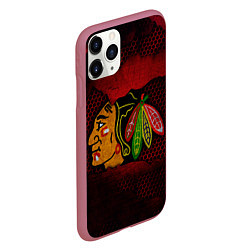 Чехол iPhone 11 Pro матовый CHICAGO NHL, цвет: 3D-малиновый — фото 2