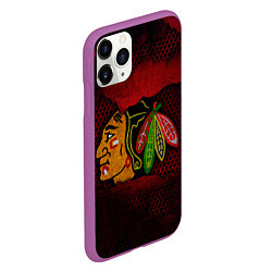 Чехол iPhone 11 Pro матовый CHICAGO NHL, цвет: 3D-фиолетовый — фото 2