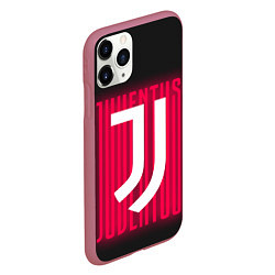 Чехол iPhone 11 Pro матовый JUVENTUS ЮВЕНТУС НЕОН, цвет: 3D-малиновый — фото 2