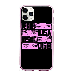 Чехол iPhone 11 Pro матовый Black pink eyes