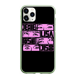 Чехол iPhone 11 Pro матовый Black pink eyes, цвет: 3D-салатовый