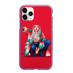 Чехол iPhone 11 Pro матовый Kill the love Lisa, цвет: 3D-фиолетовый