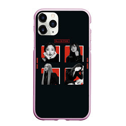 Чехол iPhone 11 Pro матовый BLACKPINK Red and black