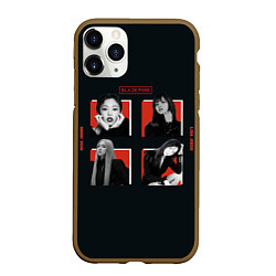 Чехол iPhone 11 Pro матовый BLACKPINK Red and black, цвет: 3D-коричневый