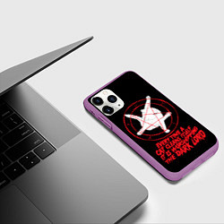 Чехол iPhone 11 Pro матовый КОТ САТАНЫ, цвет: 3D-фиолетовый — фото 2