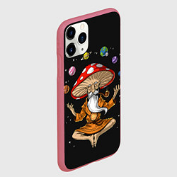 Чехол iPhone 11 Pro матовый Космический Гриб Волшебник, цвет: 3D-малиновый — фото 2