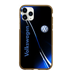 Чехол iPhone 11 Pro матовый VOLKSWAGEN, цвет: 3D-коричневый