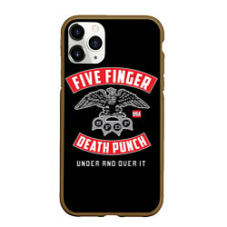 Чехол iPhone 11 Pro матовый Five Finger Death Punch 5FDP, цвет: 3D-коричневый