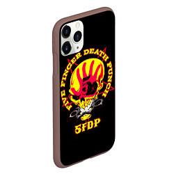 Чехол iPhone 11 Pro матовый Five Finger Death Punch FFDP, цвет: 3D-коричневый — фото 2