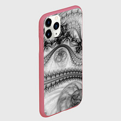 Чехол iPhone 11 Pro матовый Spilled ink Texture, цвет: 3D-малиновый — фото 2