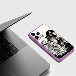Чехол iPhone 11 Pro матовый Days Gone, цвет: 3D-фиолетовый — фото 2