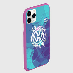 Чехол iPhone 11 Pro матовый VOLKSWAGEN, цвет: 3D-фиолетовый — фото 2