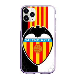 Чехол iPhone 11 Pro матовый FC VALENCIA ФК ВАЛЕНСИЯ, цвет: 3D-светло-сиреневый