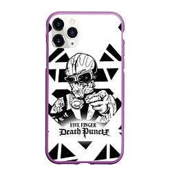 Чехол iPhone 11 Pro матовый Five Finger Death Punch, цвет: 3D-фиолетовый