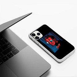Чехол iPhone 11 Pro матовый Jaws, цвет: 3D-белый — фото 2