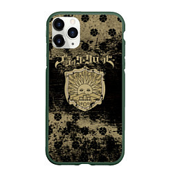 Чехол iPhone 11 Pro матовый Золотой Рассвет Чёрный клевер, цвет: 3D-темно-зеленый
