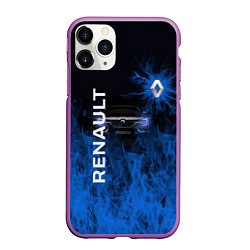 Чехол iPhone 11 Pro матовый RENAULT, цвет: 3D-фиолетовый