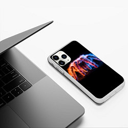 Чехол iPhone 11 Pro матовый НЕОНОВЫЙ ПАУК NEON, цвет: 3D-белый — фото 2