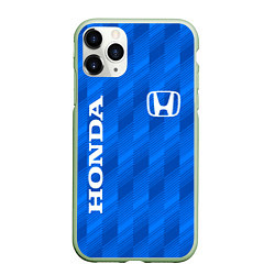 Чехол iPhone 11 Pro матовый HONDA BLUE ХОНДА СИНИЙ, цвет: 3D-салатовый